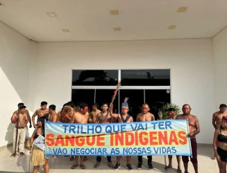 Indigenous protesters in Brazil interrupt hearing on Amazon grain railway